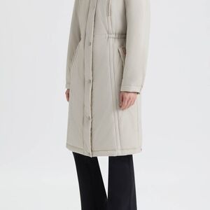 NWOT Hunter Isabelle Water Repellent Crinkle Padded Coat  Vanilla XL